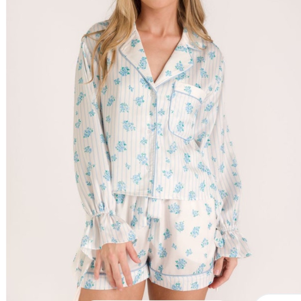 Worth Collective Satin Pajama Set